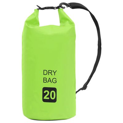 vidaXL Dry Bag Green 5.3 gal PVC