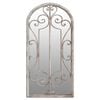 vidaXL Garden Mirror Sand Iron, Glass 27.6 x 11.8 in Decorative Inlays