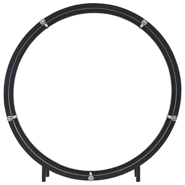 vidaXL Firewood Rack Black 27.6"x7.9"x27.6" Steel