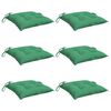 vidaXL Chair Cushions 6 pcs Green 15.7"x15.7"x2.8" Oxford Fabric