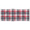 vidaXL Highback Chair Cushion Set of 6 Red Check Pattern