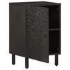 vidaXL Bathroom Cabinet Black Solid Mango Wood 15.0x13.0x22.8 in