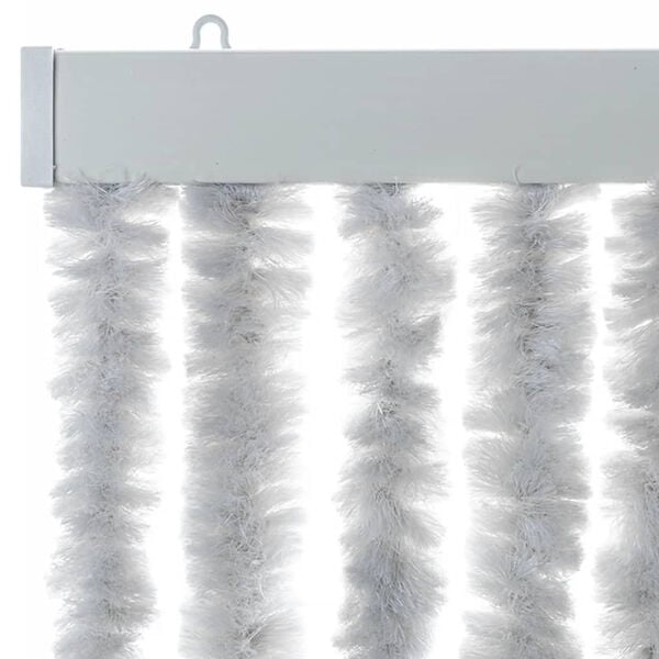 vidaXL Fly Curtain Grey 35.4x86.6" Chenille