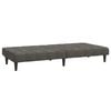 vidaXL Sofa Bed Dark Grey Velvet (100% polyester), wood, foam Medium