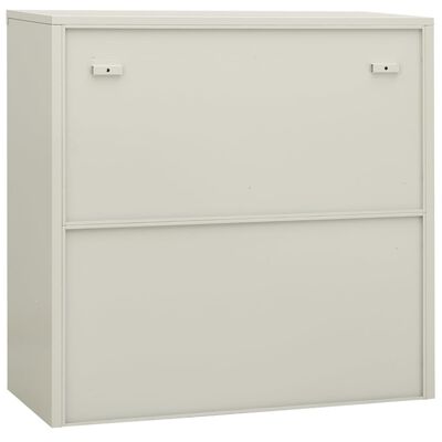 vidaXL Office Cabinet Light Gray 35.4"x15.7"x35.4" Steel