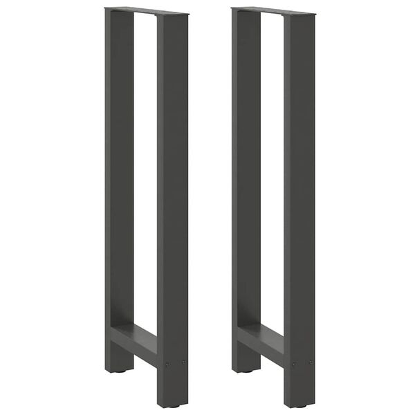 vidaXL Coffee Table Leg Set of 2 Anthracite Powder-Coated Steel