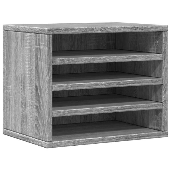 vidaXL Desk Organiser Grey Sonoma 14.2x10.2x11.6" Engineered wood