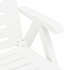 vidaXL Sunlounger White Plastic Standard Foldable Folding Sun Lounger