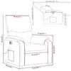 vidaXL Electric Massage Recliner Chair Cream