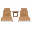 vidaXL Garden Lounge Set Set of 2 Teak Finely sanded teak hardwood