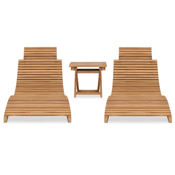 vidaXL Garden Lounge Set Set of 2 Teak Finely sanded teak hardwood
