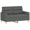 vidaXL Sofa Set Dark Grey Fabric (100% polyester), metal, plywood 3-Seater