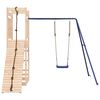 vidaXL Outdoor Playset Natural wood, Blue Solid pine wood Large Durable