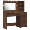 vidaXL Dressing Table Brown 78.5 x 41 x 135 cm Engineered wood
