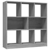 vidaXL Book Cabinet Grey Sonoma Engineered Wood Large Book Cabinet