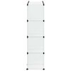 vidaXL Storage Cube Organizer Transparent PP Plastic, Steel Large