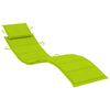 vidaXL Sun Lounger Bright green Solid acacia wood, 100% polyester Standard