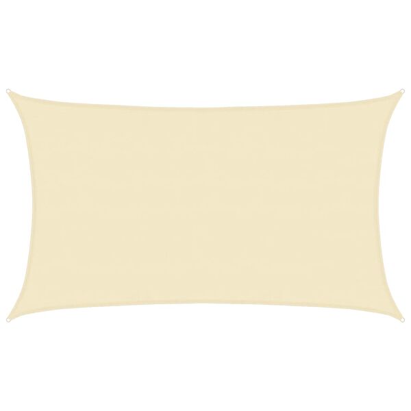 vidaXL Sunshade Sail 0.524 oz/ft&sup2; Cream 16.4&lsquo;x26.2&lsquo; HDPE