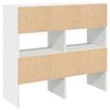 vidaXL Shoe Rack Set of 2 White Engineered wood Medium Stackable