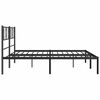 vidaXL Metal Bed Frame Black Powder-Coated Steel Double Metal Bed Frame