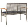 vidaXL Garden Bench Grey, Brown, Navy Blue