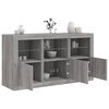 vidaXL Sideboard Grey Sonoma Engineered Wood, Glass Medium Sideboard