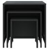 vidaXL Nesting Table Set of 3 Black Poly rattan 3 different size tables
