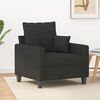 vidaXL Sofa Chair Black Polyester, Metal, Textilene Single Sofa Chair