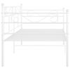 vidaXL Sofa Bed Frame White Powder-coated metal Single