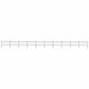 vidaXL Garden Fence with Hoop Top Steel 701.3"x39.4" Black