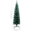 vidaXL Slim Artificial Pre-lit Christmas Tree with Ball Set Green 47.2"