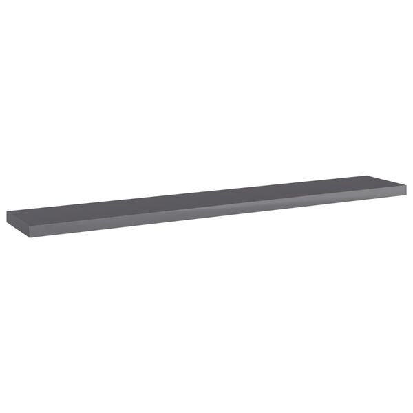 vidaXL Shelf Set of 4 High gloss grey Engineered wood