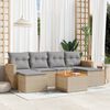 vidaXL Garden Sofa Set Beige, Light Grey