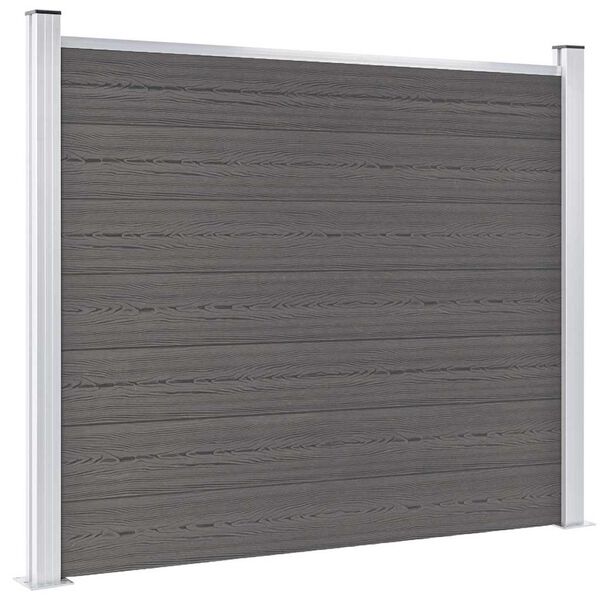 vidaXL Fence Panel WPC 70.9x57.5" Grey