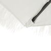 vidaXL Garden Parasol White Polyester, Steel, Straw Large Collapsible