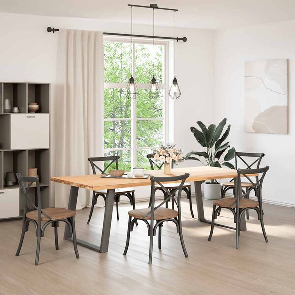 vidaXL Dining Table Leg Anthracite Powder-coated steel