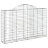 vidaXL Gabion Basket Set of 25 Silver Galvanized Iron Large Durable