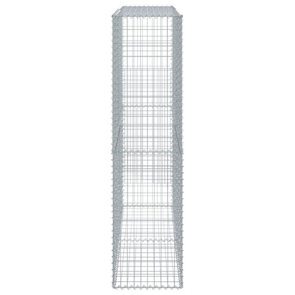 vidaXL Gabion Basket Silver Galvanized iron wire Large