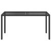 vidaXL Garden Table Black Poly Rattan Medium Durable Garden Table