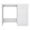 vidaXL Desk High gloss white Engineered wood Standard Desk Rectangular