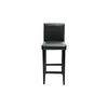vidaXL Bar Stool Set of 2 Black Faux Leather Standard