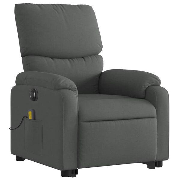 vidaXL Electric Stand Up Massage Recliner Chair Dark Gray