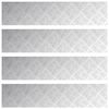 vidaXL Stair Tread Rectangular 4 pcs Silver 35.43 x 7.87 in Aluminium