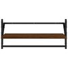 vidaXL Wall Shelf Set of 4 Brown oak Engineered wood, metal Medium