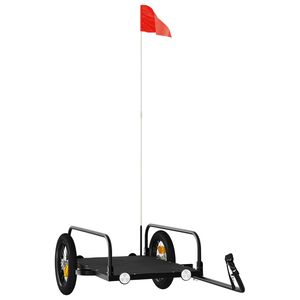 vidaXL Bike Trailer Black 48.0x20.9x12.2" Iron