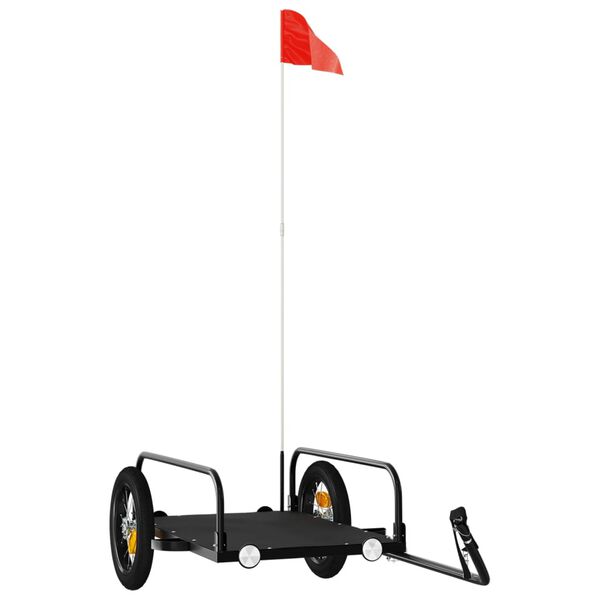 vidaXL Bike Trailer Black 48.0x20.9x12.2" Iron