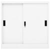 vidaXL Office Cabinet White Steel 35.4 in x 15.7 in x 35.4 in