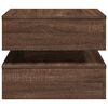 vidaXL Coffee Table Brown Oak Engineered Wood 19.7x19.7x15.7 in