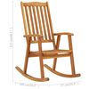 vidaXL Wooden Rocking Chair Grey Solid Acacia wood Large Rocking Chair