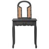 vidaXL Dressing Table with Stool Grey 25.6x14.2x50.4" Paulownia Wood MDF